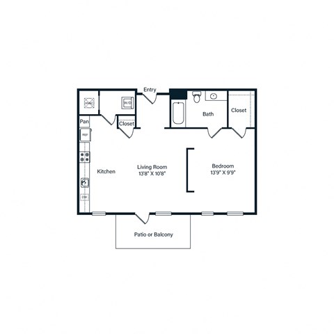 studio bedroom floor plan Berkshire Ballantyne Charlotte, NC